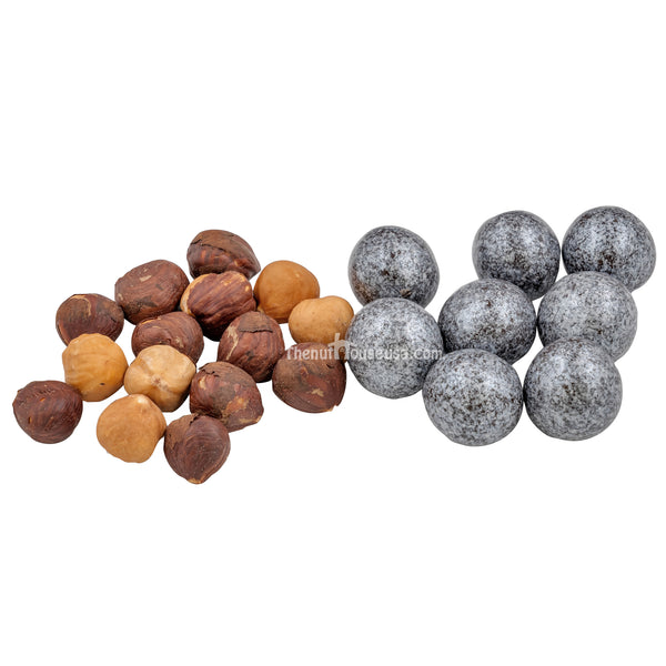 Pearly Silver Dark Chocolate Coated Hazelnuts
