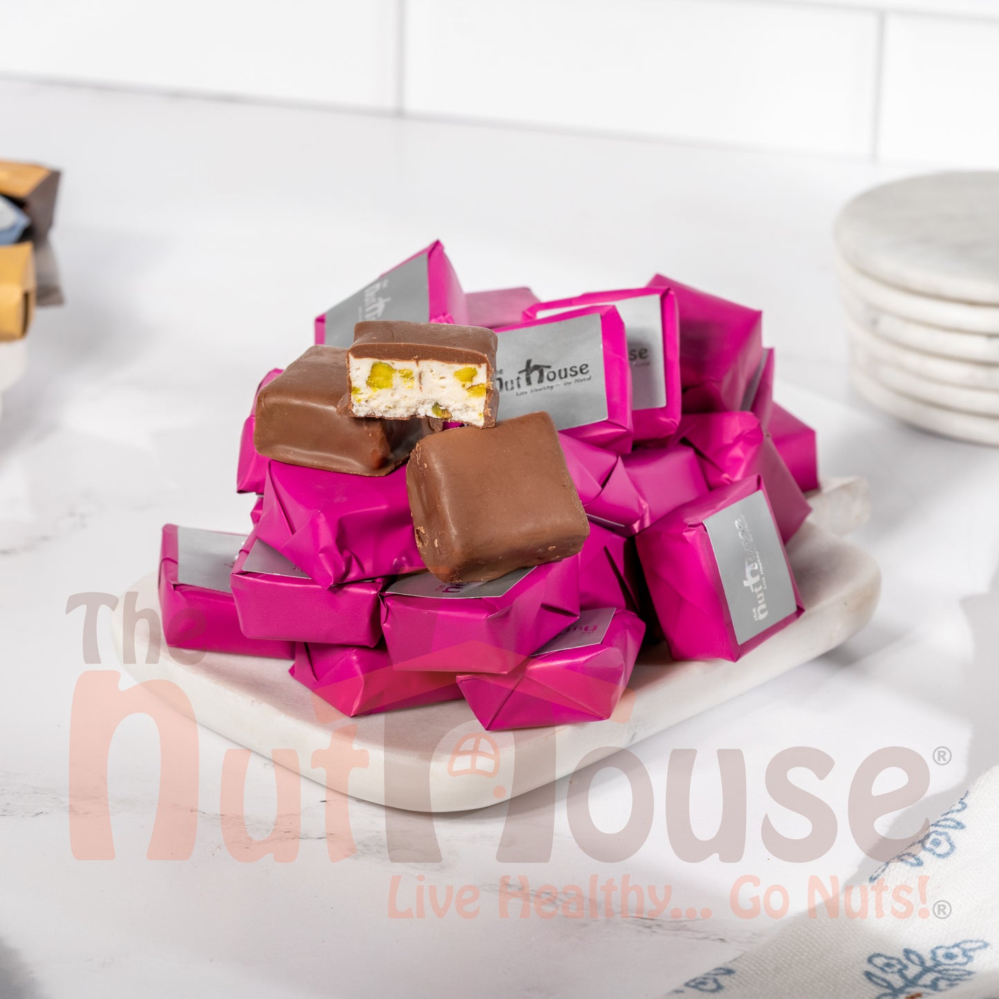 Chocolate Covered Pistachio Nougat