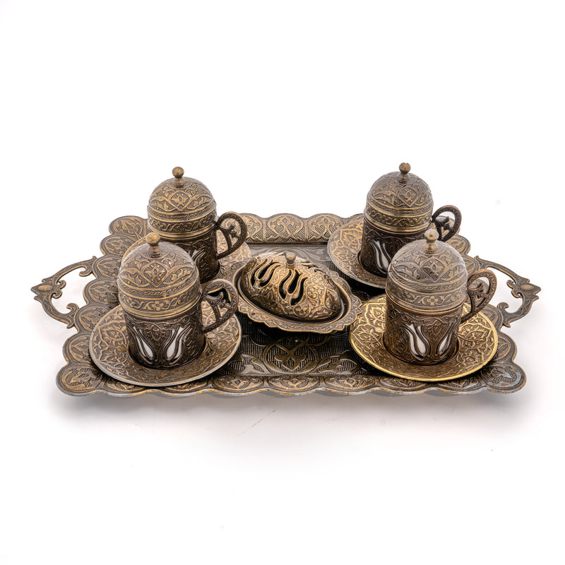 ANTIQUE TURKISH COFFEE  SET (24032)