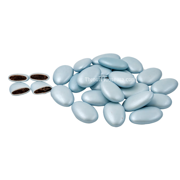 Light Blue Almond Shaped Chocolates