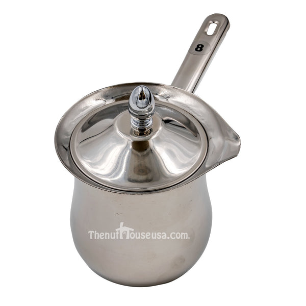 Stainless steel coffee pot 14 oz with lid