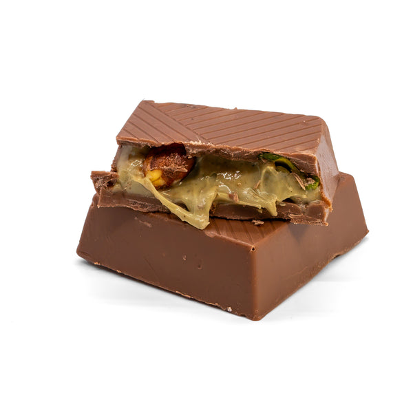 Sugar Free Milk Chocolate With Pistachio  Cream And Pistachio Pieces