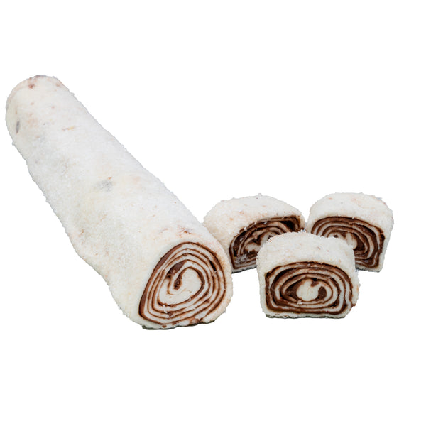 Wrapped sultan delight with chocolate and coconut
