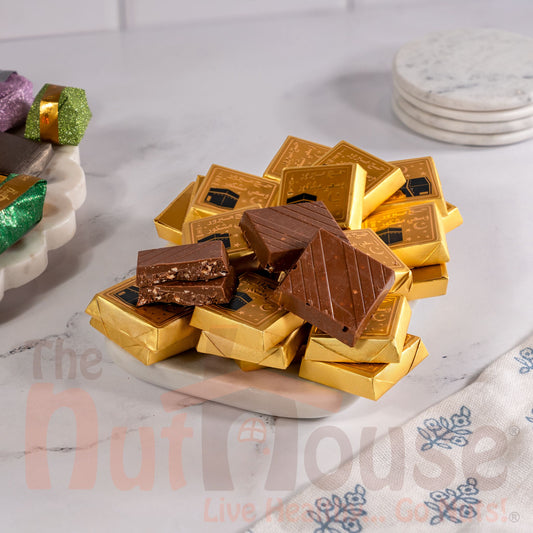 Gold Hajj Chocolate Covered Crushed Nuts With Hazelnut Cream