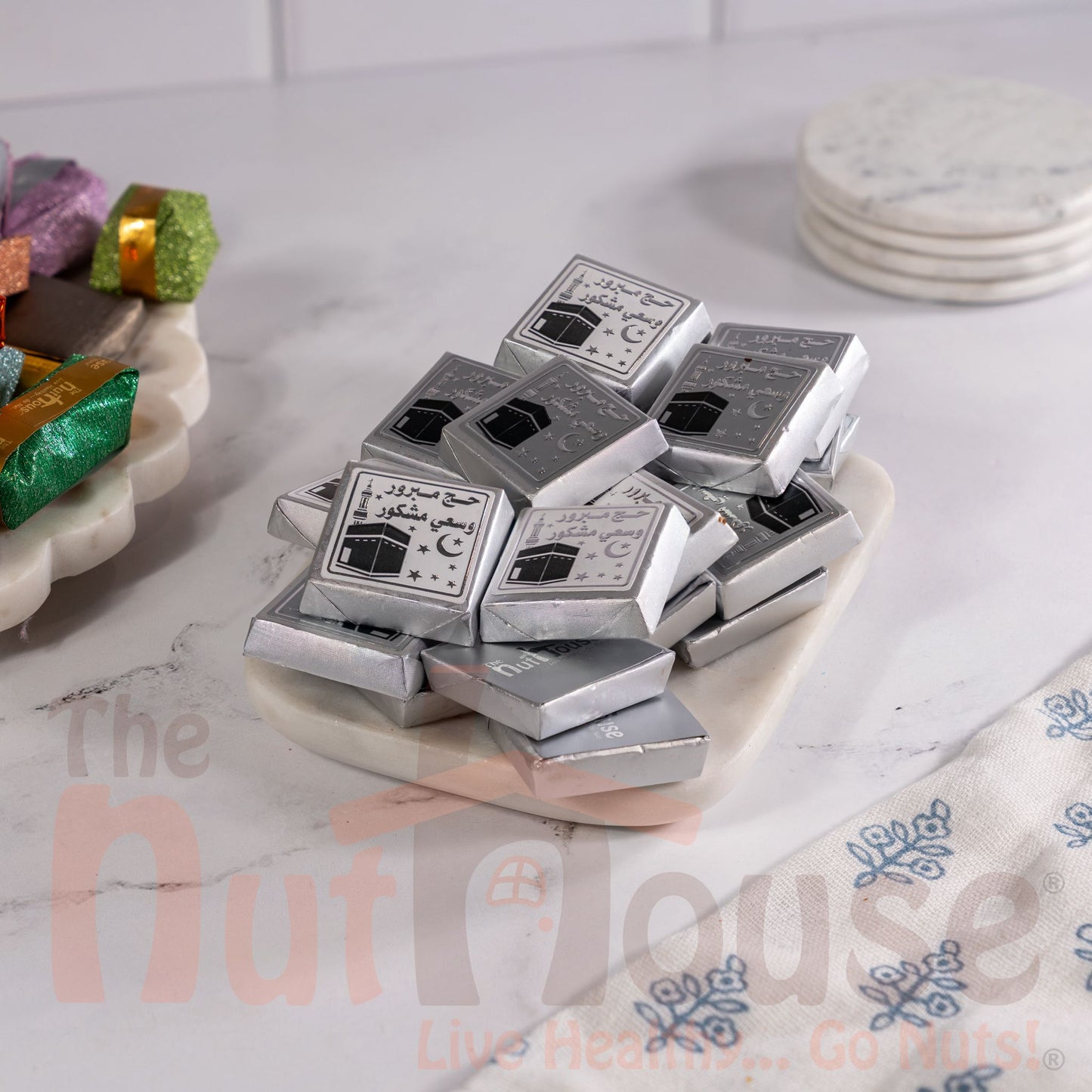 Silver Hajj Chocolate Covered Crushed Nuts With Hazelnut Cream