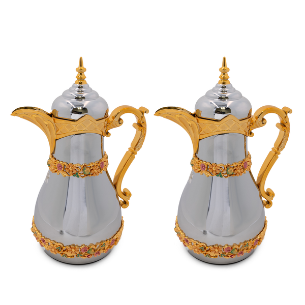 Silver Coffee Thermos 2pc set