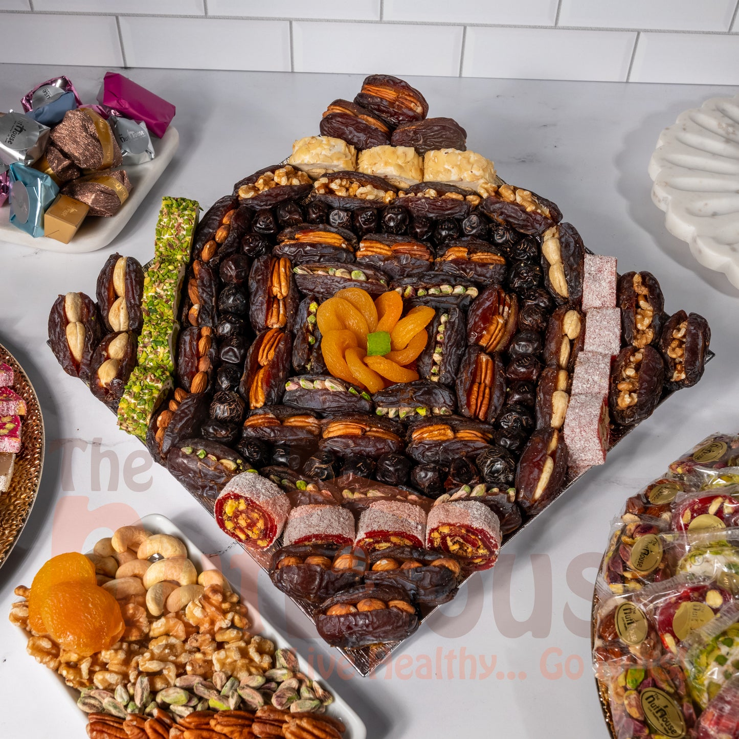 Stuffed Dates With Turkish Delights Gift Platter