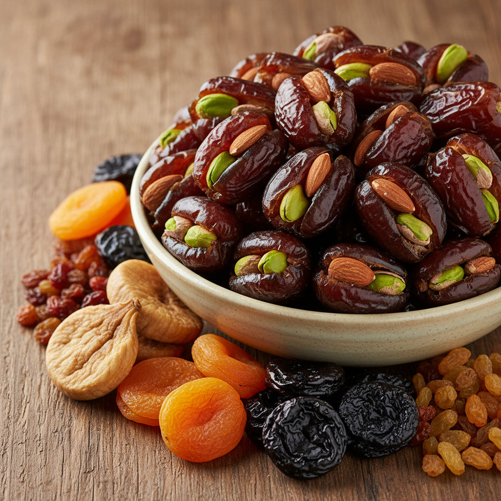 Dates and dried fruits in Chicago, USA by The Nut House