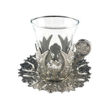 Silver Turkish Tea set 2pc