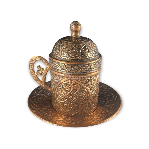 Bronze Turkish Coffee set 2pc 24045