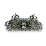Silver Turkish Tea set 2pc