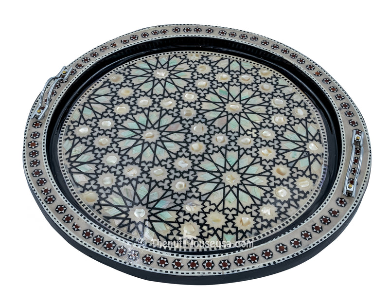 Egyptian handmade serving tray set 90014