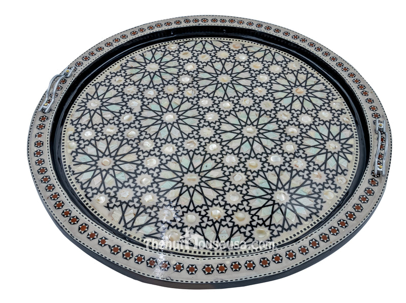 Egyptian handmade serving tray set 90014