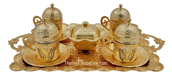 Gold Turkish Coffee set 24049