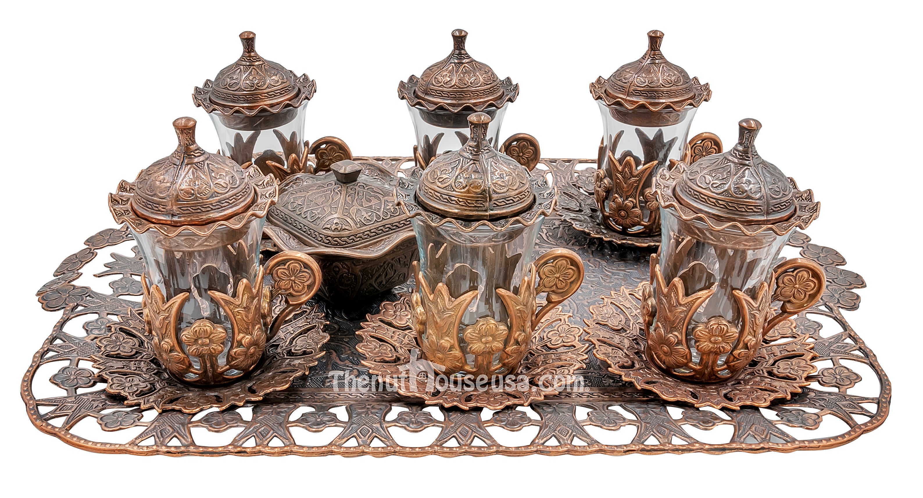 Cooper Tea Set Cooper Turkish Tea set 24006 - The Nut House