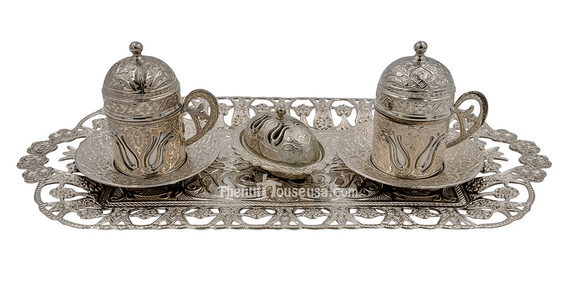 Silver Turkish Coffee set 24043