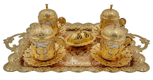 Gold Turkish Coffee set 24034
