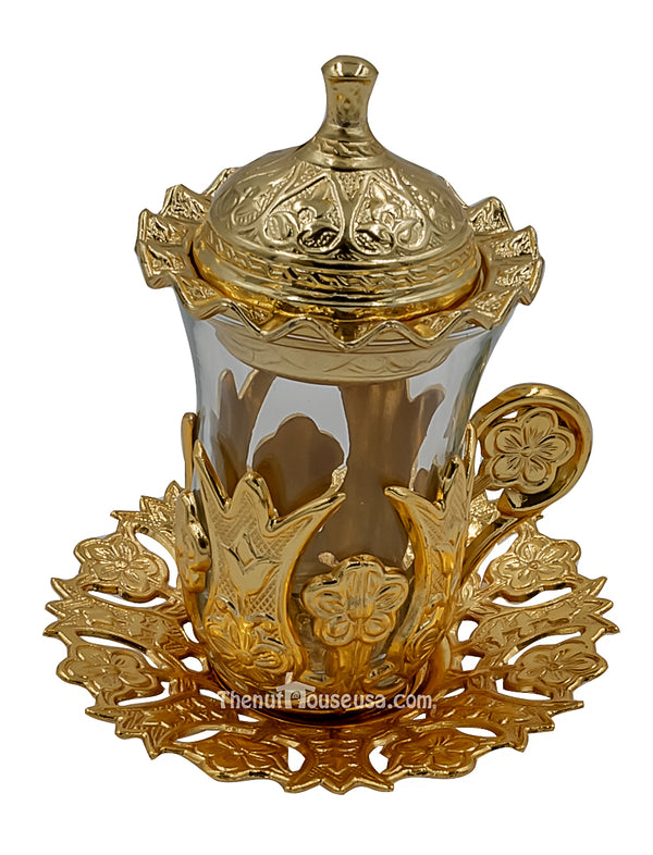 Gold Turkish Tea set 24037
