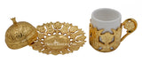 Gold Turkish Coffee set 24042