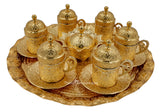 Gold Turkish Coffee set 24024