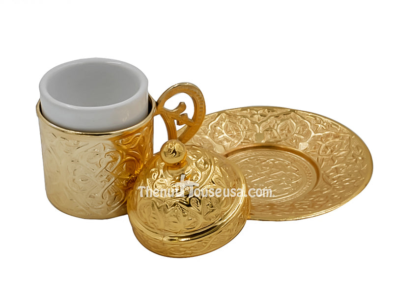 Gold Turkish Coffee set 24024
