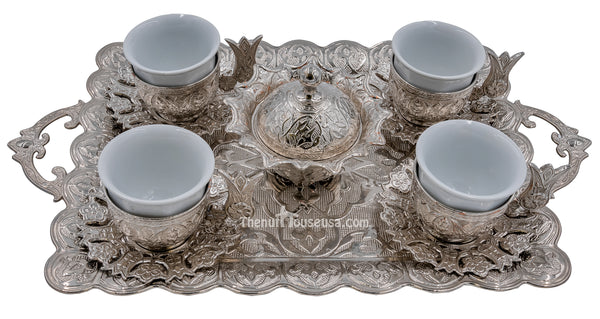 Silver Turkish Coffee Set 24038