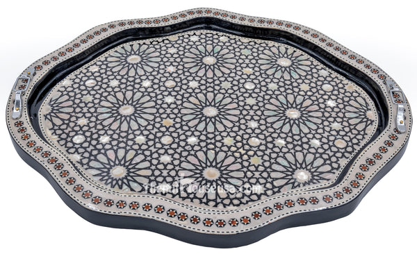 Egyptian handmade serving tray set 90015