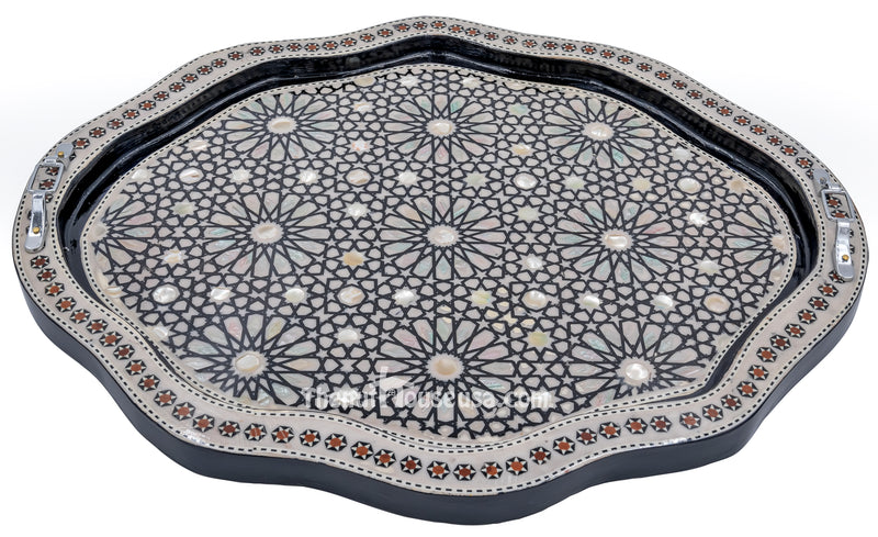 Egyptian handmade serving tray set 90015