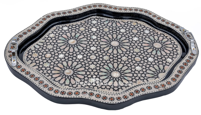 Egyptian handmade serving tray set 90015