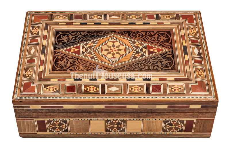 Syrian handmade wooden jewelry box 70017