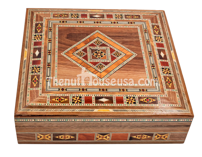 Syrian handmade wooden jewelry box 70013
