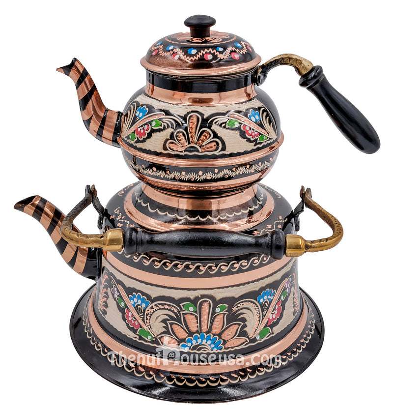 Turkish Copper Tea Pot Set