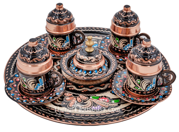 Handmade Copper Turkish Coffee set