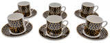 Designer 25 Turkish coffee set 6 pc (F03-3)