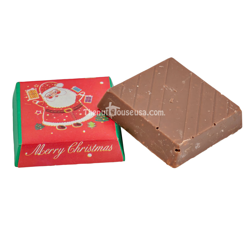 Christmas Santa Claus Chocolate Covered Crushed Nuts with Hazelnut Cream