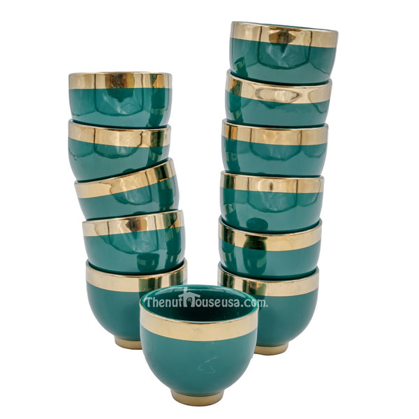 Dark Green Sada coffee cups set