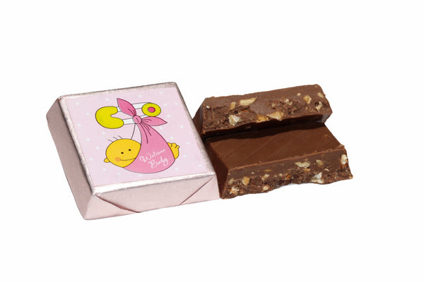 Welcome Baby Girl Chocolate Crushed Nuts & Hazelnut Cream